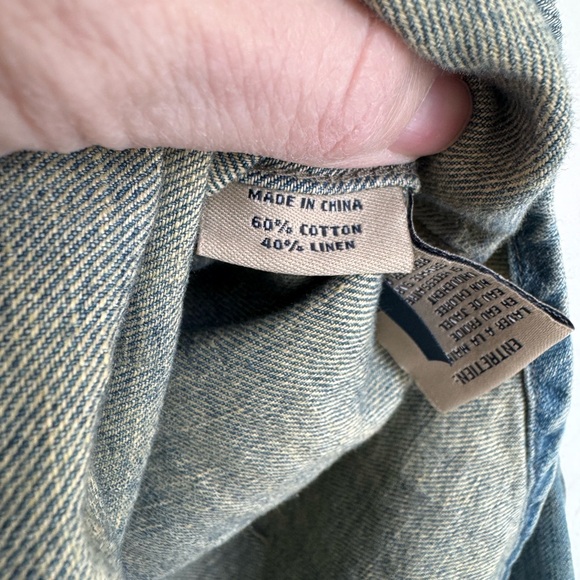 Ralph Lauren Distressed Denim Shirt Size 4 - Picture 6 of 7